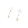 Pair of pearl earrings on a white background