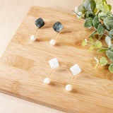 Earrings, Jewelry - White Pearl Drop Earrings - Mother of Pearl | LIKHÂ - LIKHÂ
