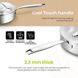 BE | LIVING Essential Series Saute Pan 24 cm (Triply stainless steel)