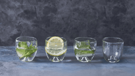 Pebbled Punt Glasses - Set of 4 - Sumiye Co