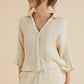 Echo Mini Shirt - Natural With Gold Stripes by The Handloom