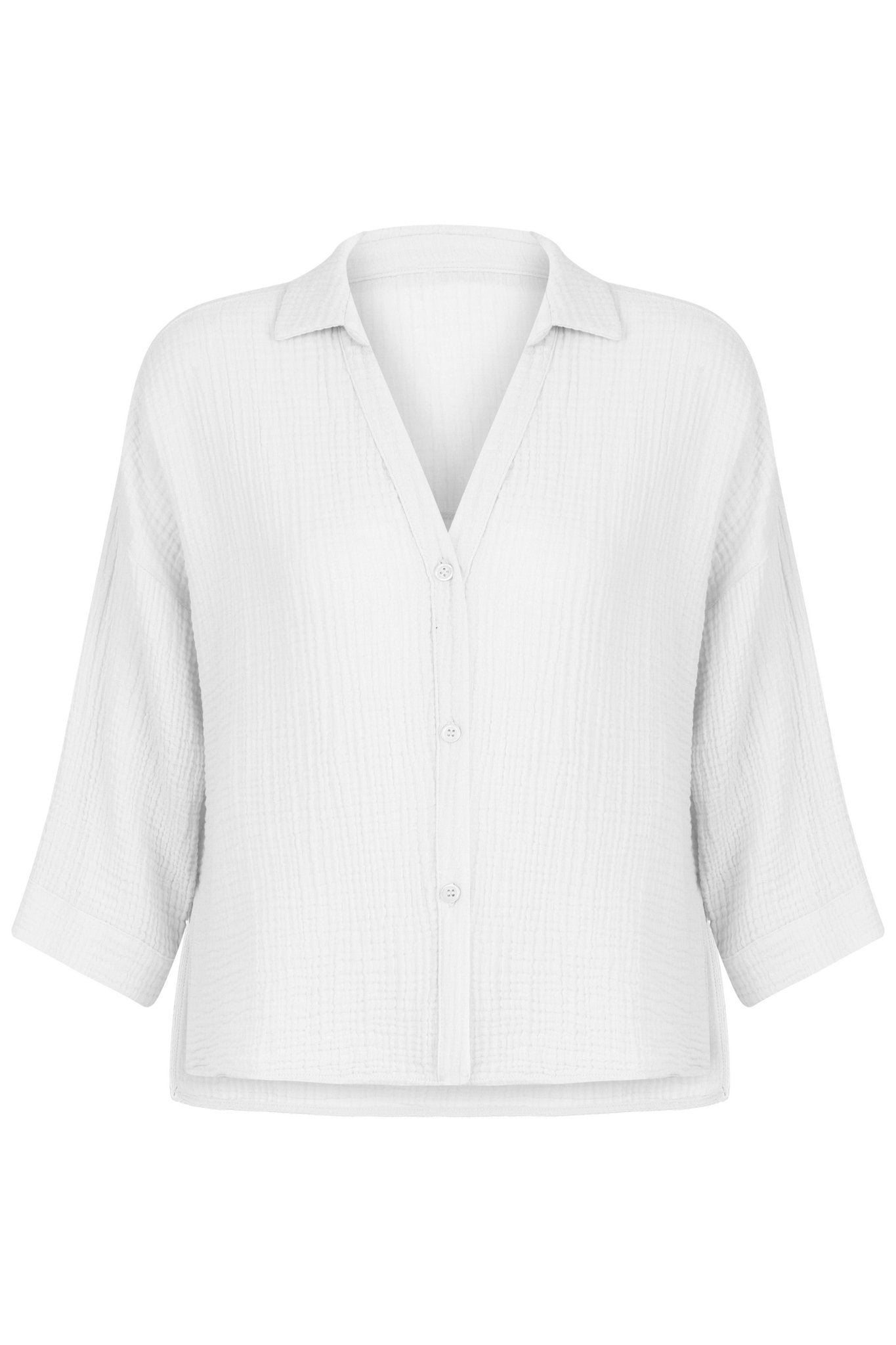 Echo Mini Shirt - White by The Handloom