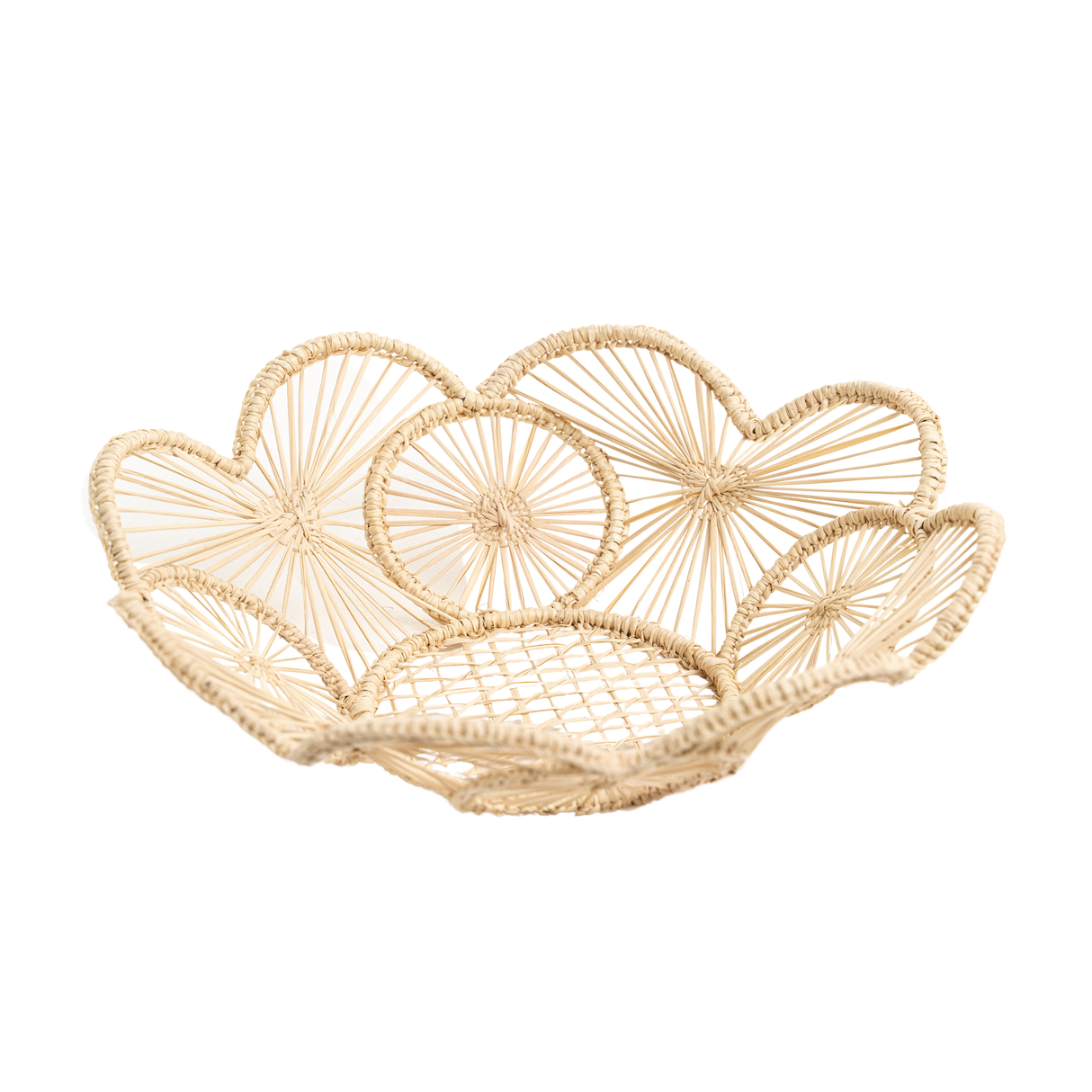 Petals Woven Bread Basket - Natural