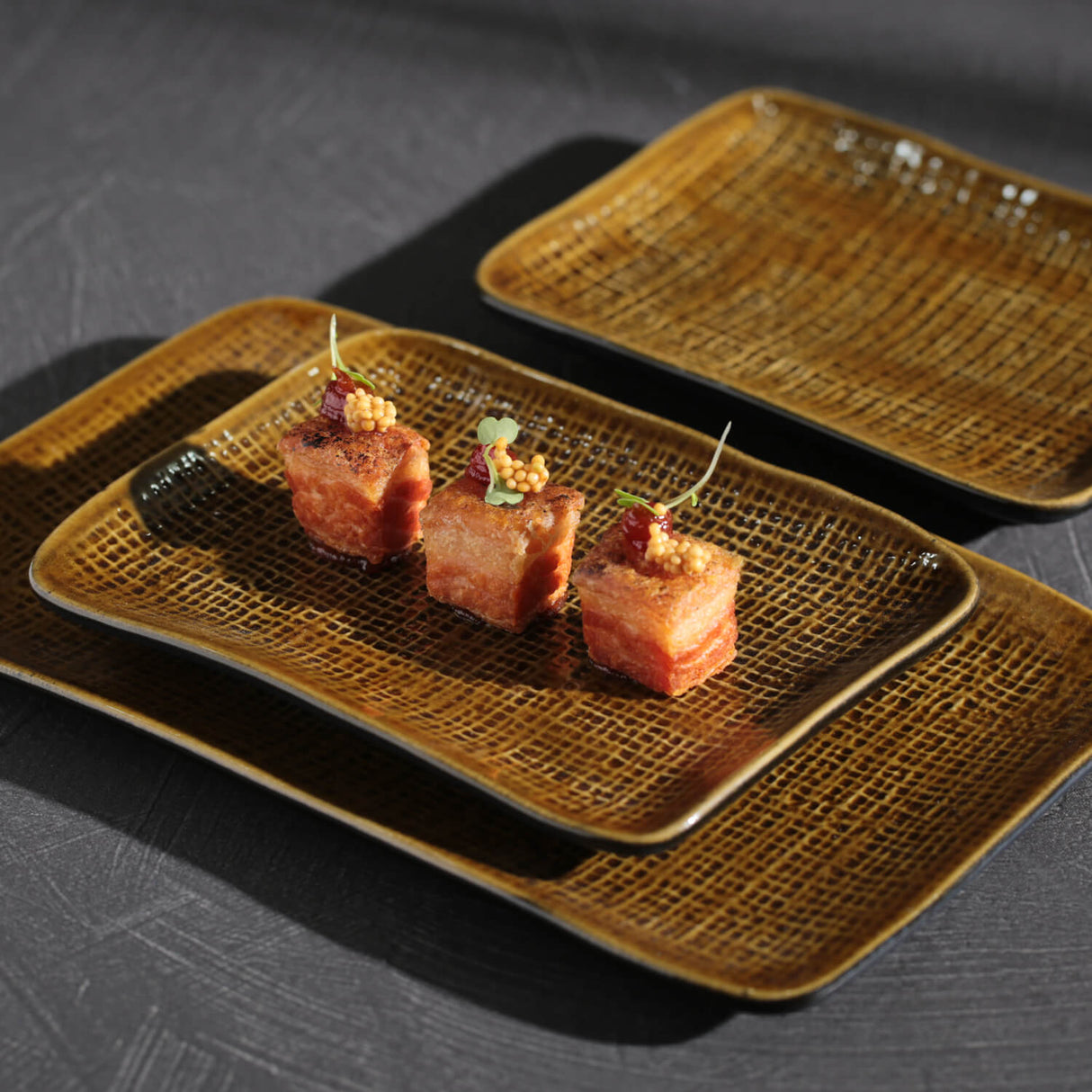 Rectangular Platter Juta Medium Set of 4