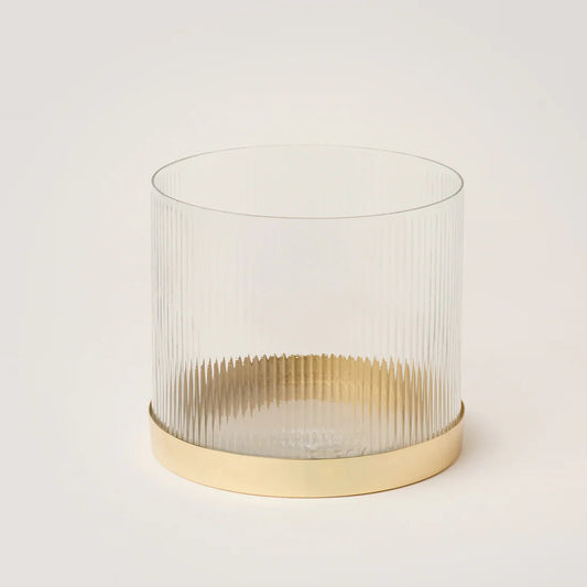 Fleck Fluted Glass Vase - Sumiye Co