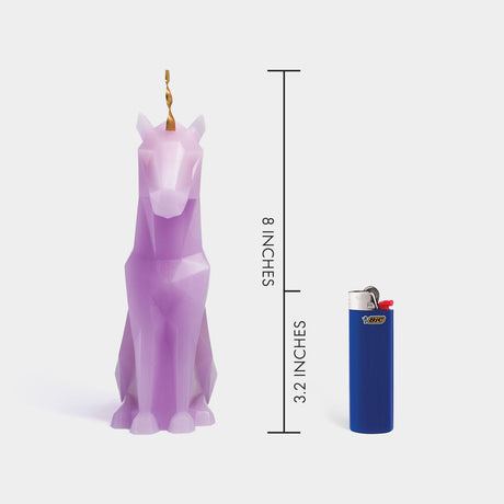 Unicorn Candle - Lilac Einar PyroPet - Sumiye Co