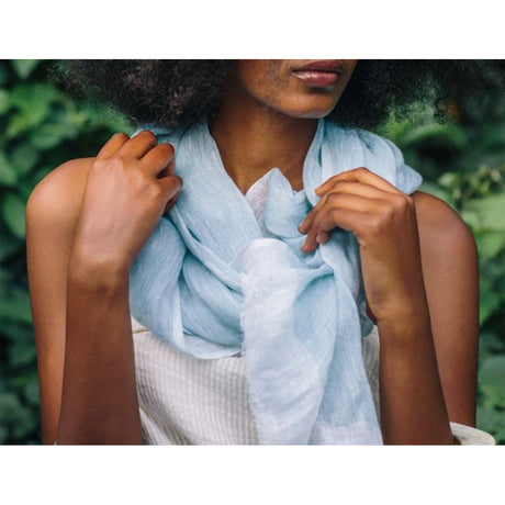 Gauze Linen Two Tone Scarf by SLATE + SALT - Sumiye Co