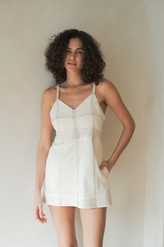 Eva Mini Dress - Natural by The Handloom