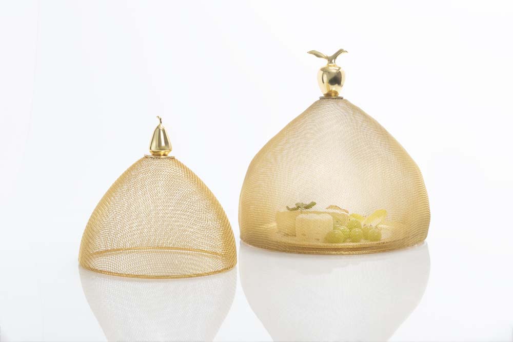 Mesh Domes Set of 2 (1 Each Lg & Sm) - Gold