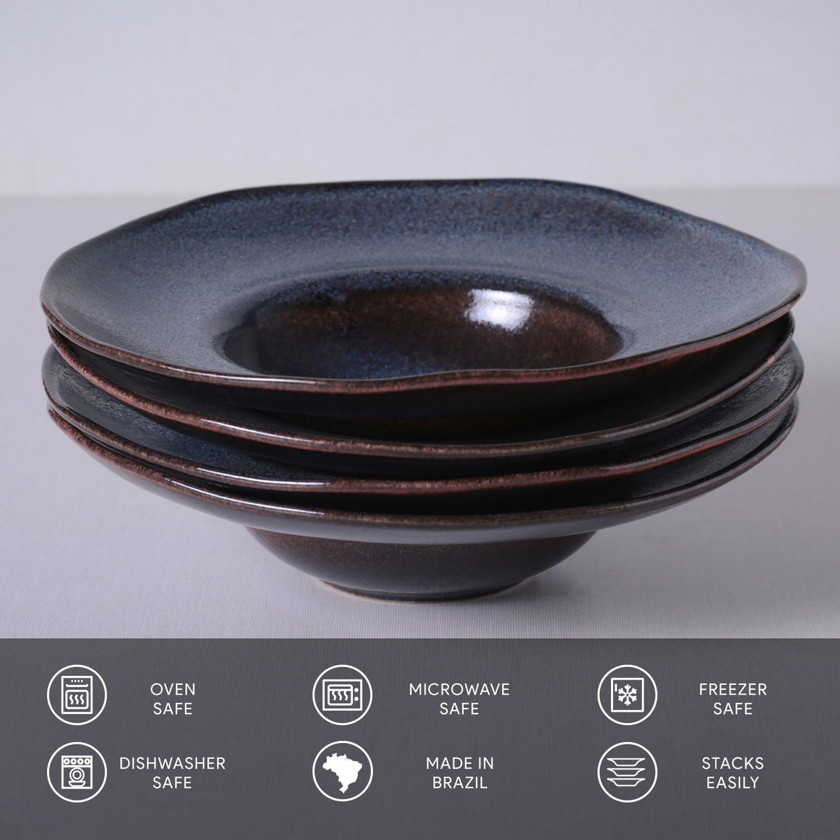 Deep Rim Plate Set of 4