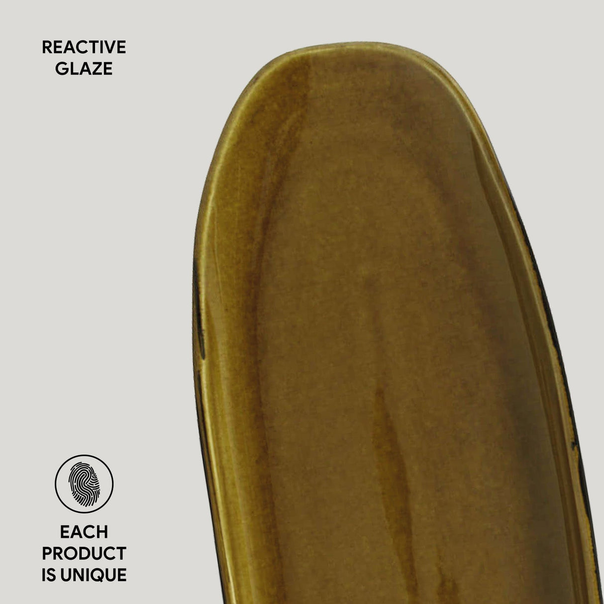 Shallow Organic Oval Platter Large Set of 4