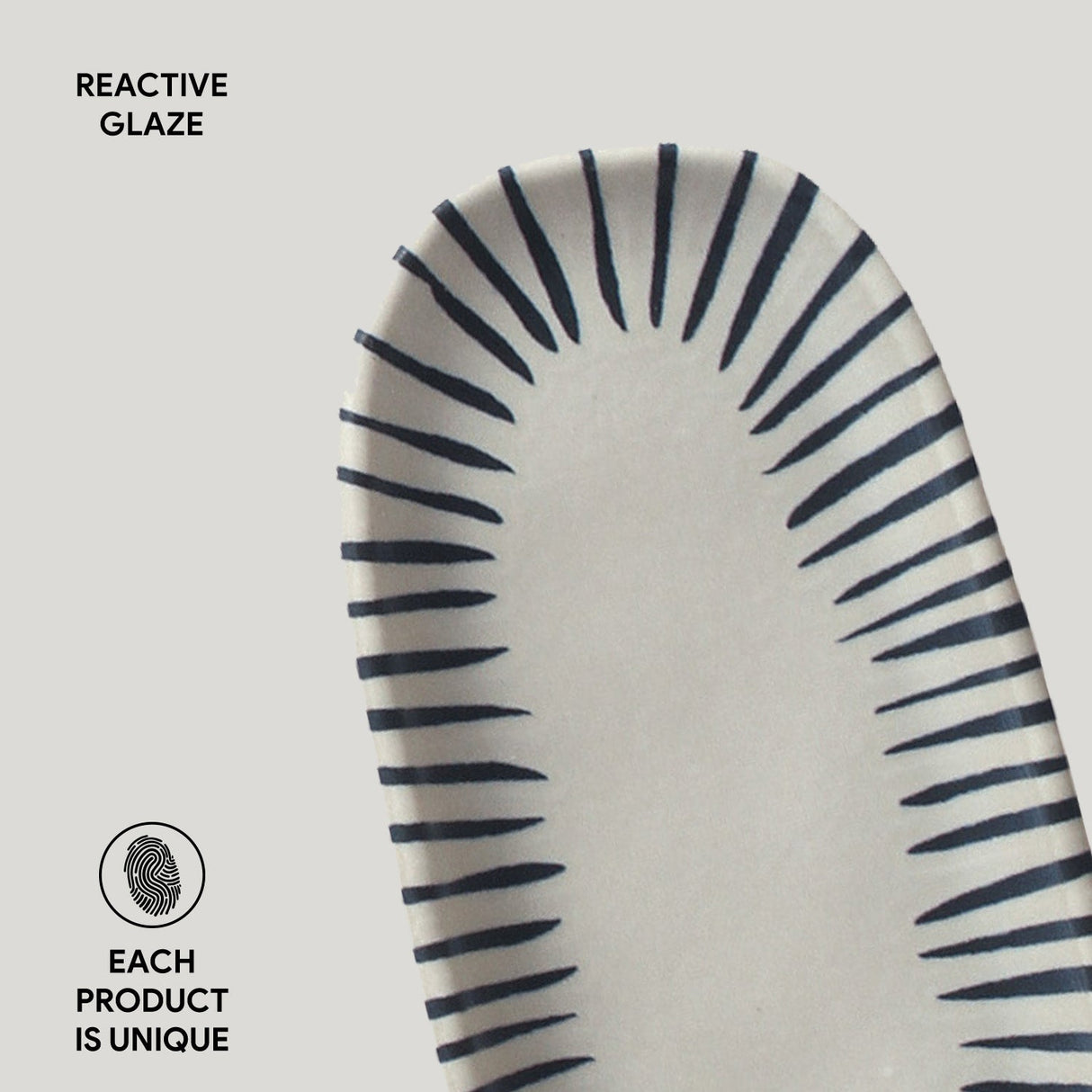 Shallow Organic Oval Platter Mini Set of 4