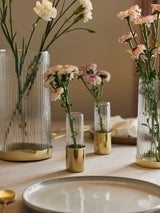 Fluted Glass Bud Vases, Set of 4
