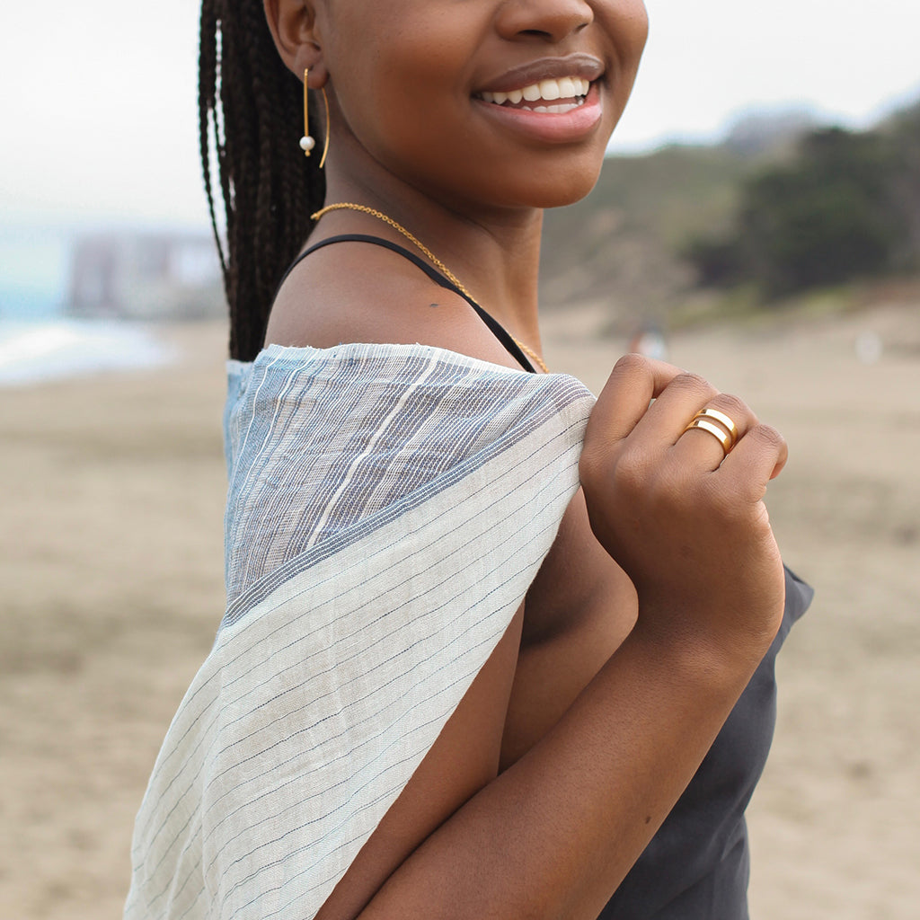 Geo Stripe Bombshell Ring by SLATE + SALT - Sumiye Co