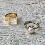 Freahwater Pearl Bombshell Ring-2