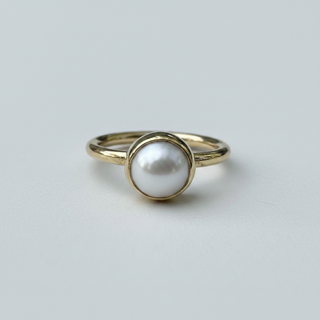 Freahwater Pearl Bombshell Ring - Sumiye Co