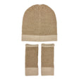 Camel Interwoven Alpaca Beanie by SLATE + SALT - Sumiye Co