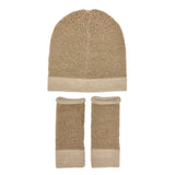 Camel Interwoven Alpaca Beanie by SLATE + SALT - Sumiye Co
