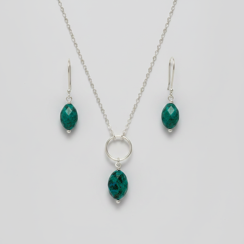 Chrysocolla Drop Earrings - Sumiye Co
