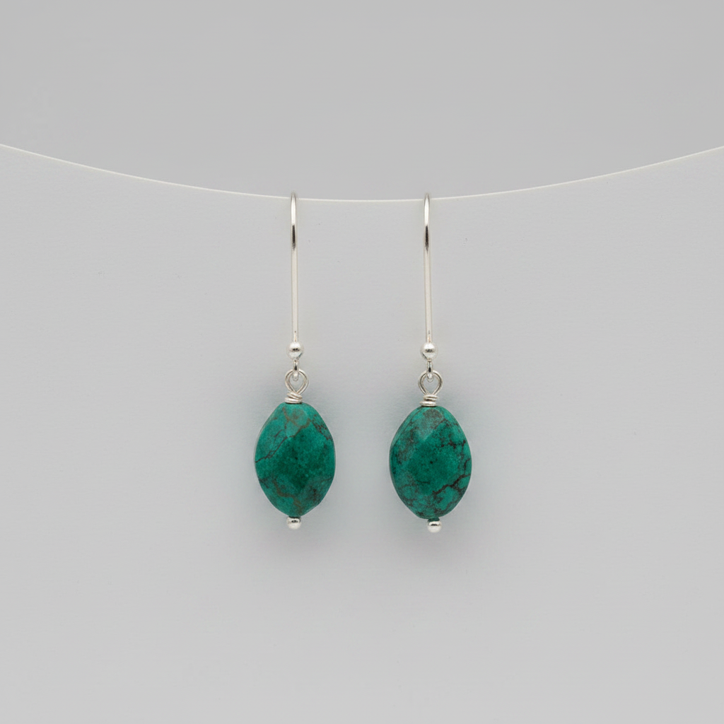 Chrysocolla Drop Earrings - Sumiye Co
