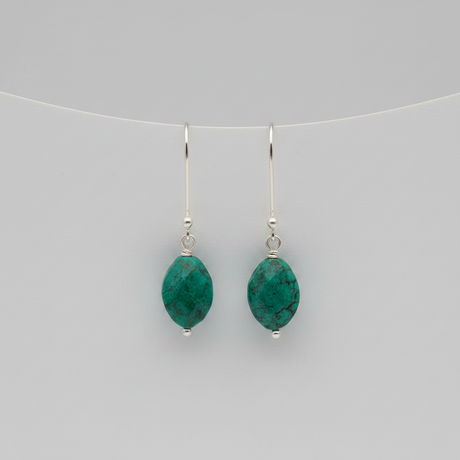 Chrysocolla Drop Earrings - Sumiye Co