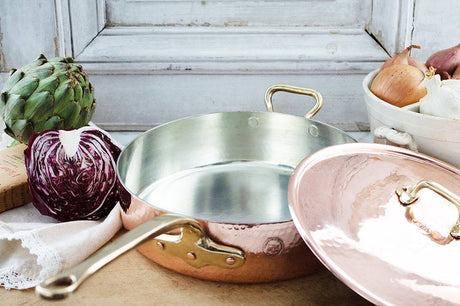 Copper Large Sauté Pan | Vintage French Inspired - Sumiye Co
