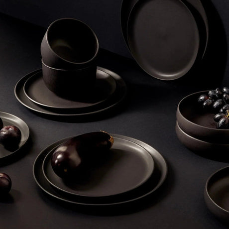 S/4 Tunisian Pasta Bowls - Matte Black - Sumiye Co