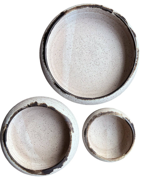 Luna Crescent Plates | Farmhouse Style Stoneware Clay - Sumiye Co