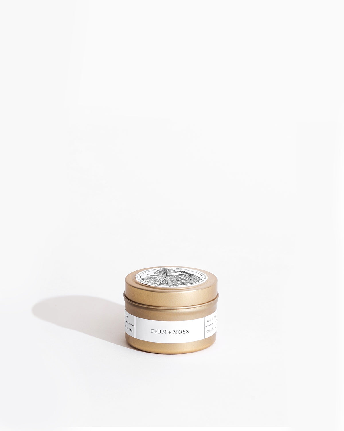 Fern + Moss Gold Travel Candle by Brooklyn Candle Studio