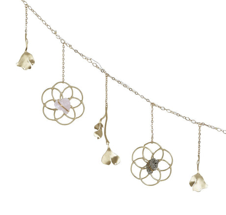 Flower of Life Healing Crystal Grid Garland with String Lighting - Sumiye Co