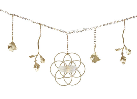 Flower of Life Healing Crystal Grid Garland with String Lighting - Sumiye Co