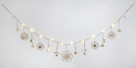 Flower of Life Healing Crystal Grid Garland with String Lighting - Sumiye Co
