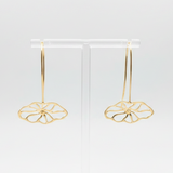 Flower Pull Threader Earrings - Sumiye Co