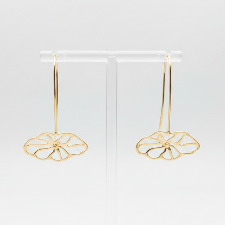 Flower Pull Threader Earrings - Sumiye Co