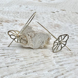 Flower Pull Threader Earrings-1