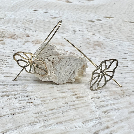 Flower Pull Threader Earrings-1