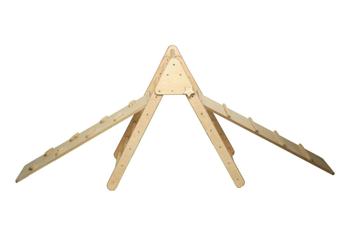 Foldable Climbing Triangle with 2 Ramps | Pikler Triangle for Kids-2