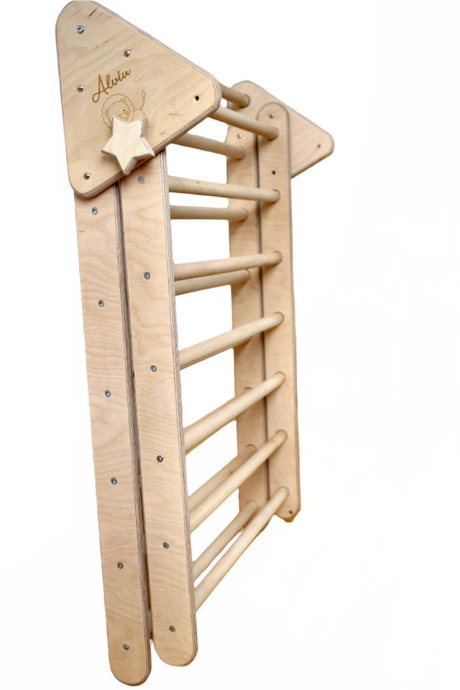 Foldable Climbing Triangle with 2 Ramps | Pikler Triangle for Kids - Sumiye Co