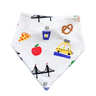 Organic Baby Bib Kerchief Reversible - Big City All Over Print by Estella - Sumiye Co