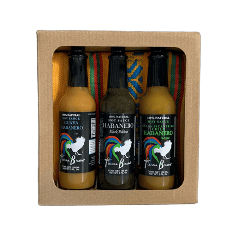 Habanero Hot Sauce Trio & Napkins Set - Sumiye Co