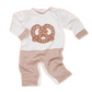 Organic Baby Romper, Long Knit - Pretzel by Estella