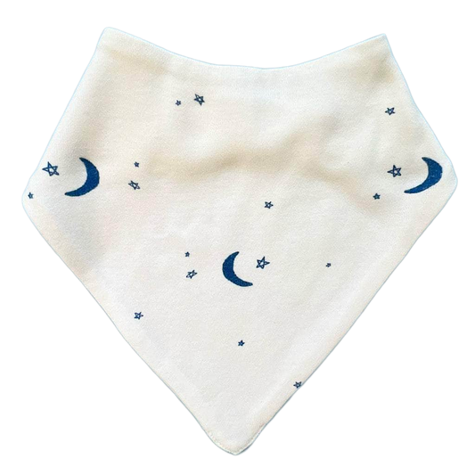 Baby Kerchief Bib-Moon and Stars by Estella