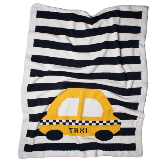 Organic Baby Lovey Blanket - Large Taxi by Estella