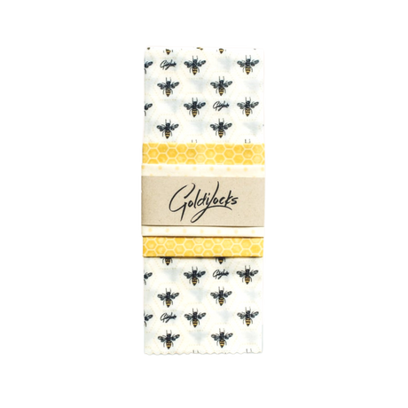 Beeswax Food Wraps: Honey Bees Set of 3 - Sumiye Co