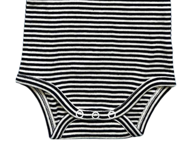 Baby Striped Onesie | Embroidered Taxi - Sumiye Co