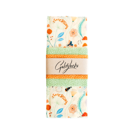 Beeswax Food Wraps: Pollinators Set of 3 - Sumiye Co