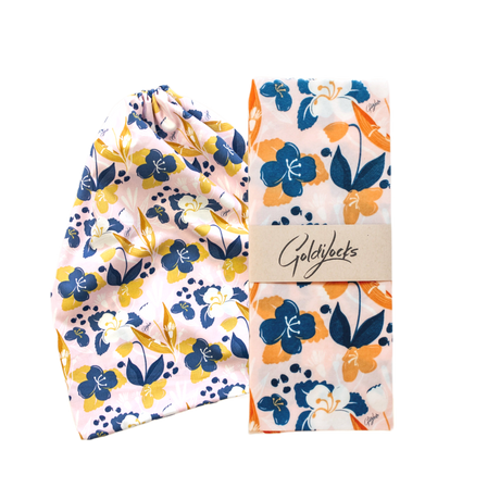 Bread Bag + Beeswax Wrap Set: Amber Blueberry - Sumiye Co