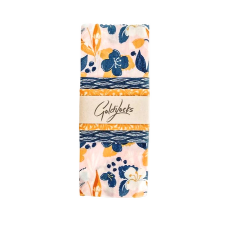 Beeswax Food Wraps: Amber Blueberry Set of 3 - Sumiye Co