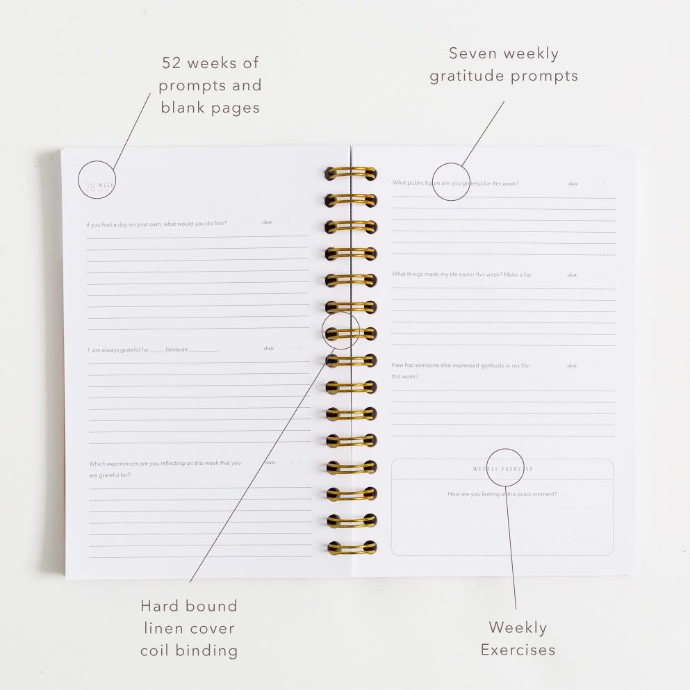 Gratitude Journals - Wheat by Promptly Journals