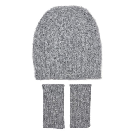 Gray Loop Knit Alpaca Beanie by SLATE + SALT - Sumiye Co